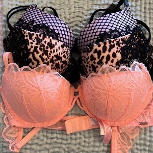 3 BRA BUNDLE Victoria’s Secret 34C push-up bras